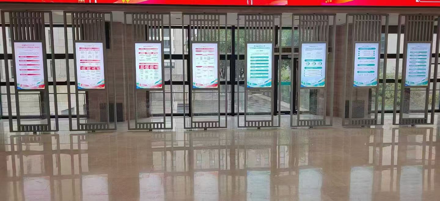 高格欣科技|65寸网络版广告一体机吊装商业写字楼：打造智慧办