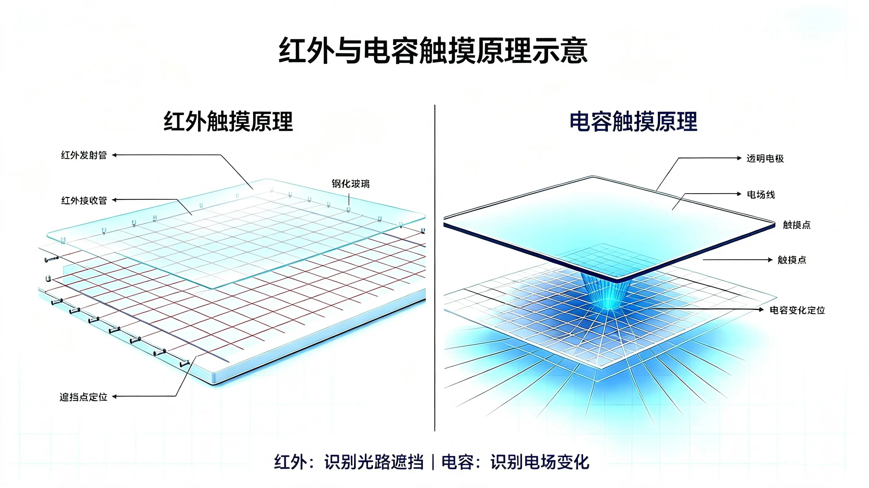 商用显示设备红外触摸和电容触摸的区别(图3)